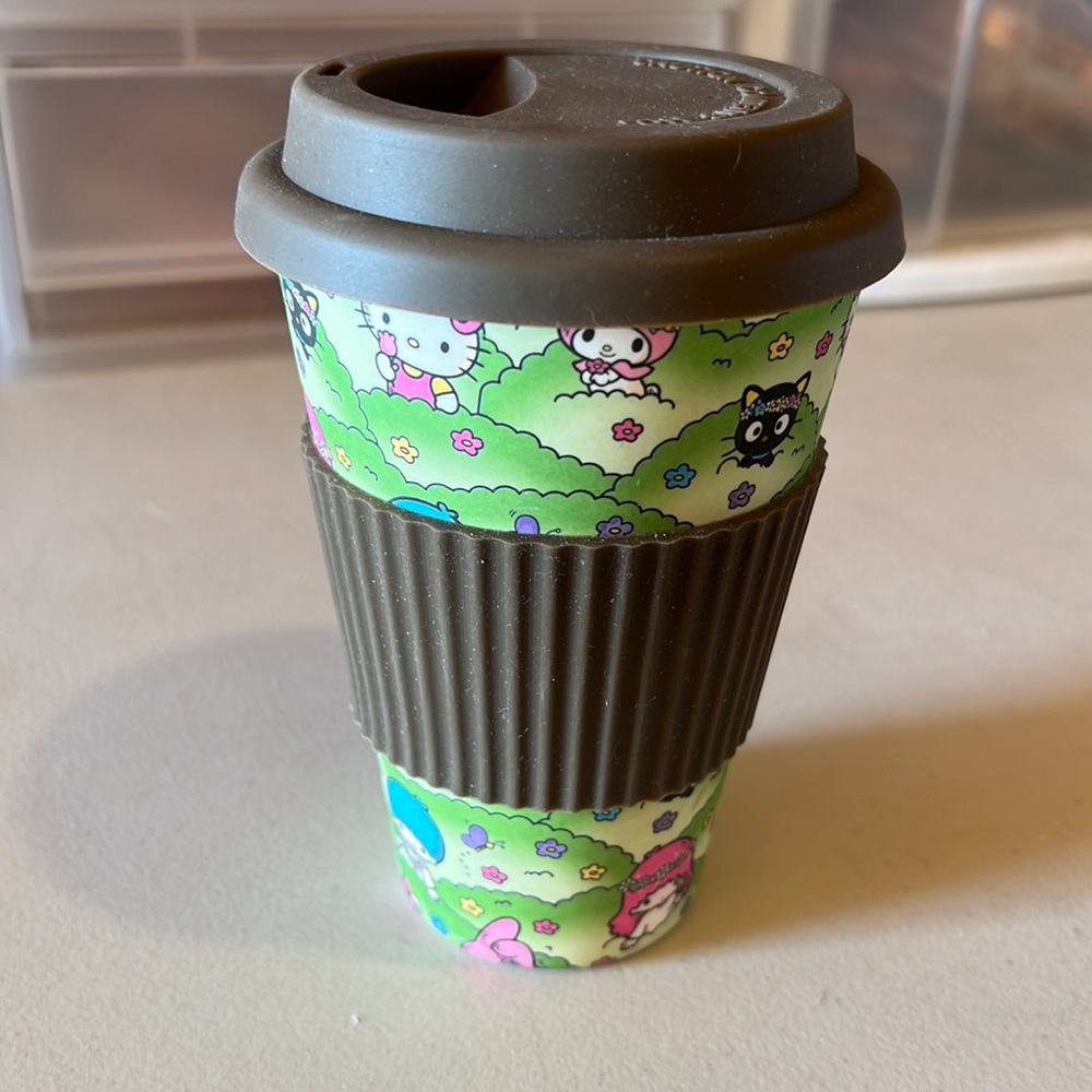 Loot Crate Sanrio Coffee Cup with Silicone Lid & Cozy
